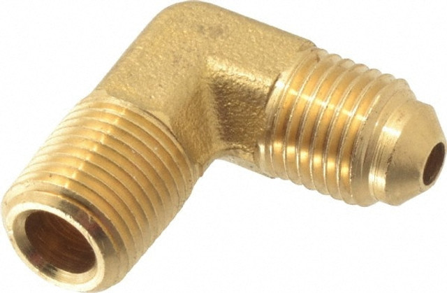 Parker 149F-3-2 Brass Flared Tube Male Elbow: 3/16" Tube OD, 1/8-27 Thread, 45 ° Flared Angle