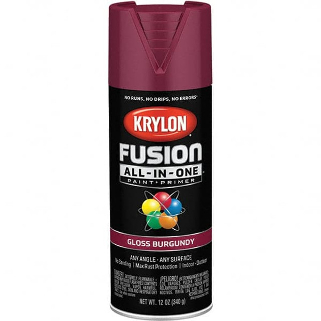 Krylon K02704007 Acrylic Enamel Spray Paint: Burgundy, Gloss, 12 oz