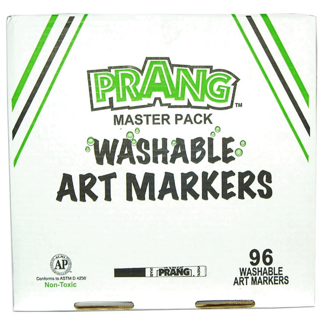 DIXON TICONDEROGA COMPANY 80614 Prang Washable Masterpack Markers, Assorted Colors, Pack Of 96 DIXON TICONDEROGA COMPANY 80614 Prang Washable Masterpack Markers, Assorted Colors, Pack Of 96