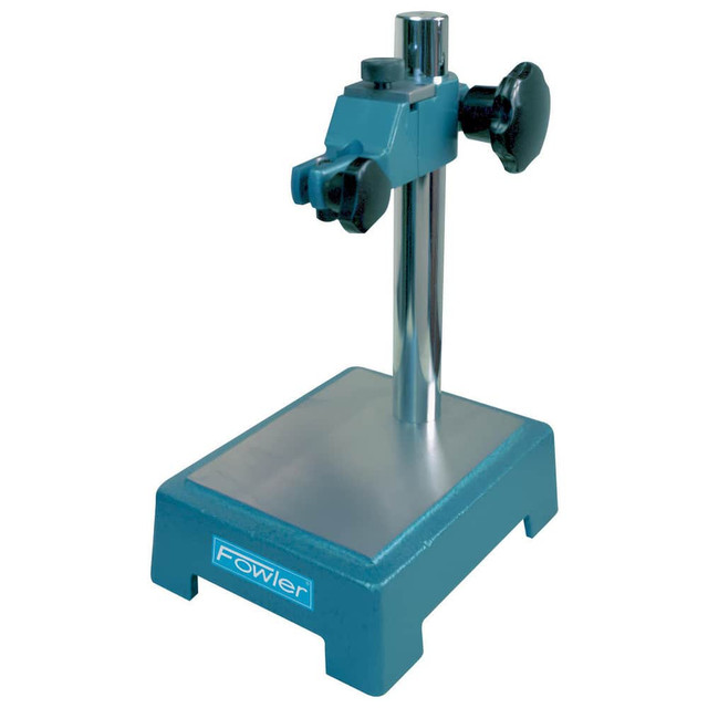 Fowler 525800160 Indicator Transfer & Comparator Gage Stands; Arm Style: Post (Fixed Upright) ; Stand Type: Dial Indicator ; Material: Steel ; Base Shape: Rectangle ; Fine Adjustment: Yes ; Includes Anvil: Yes