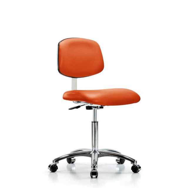 Blue Ridge Ergonomics MSC40337 Task Chair: Vinyl, Orange Kist