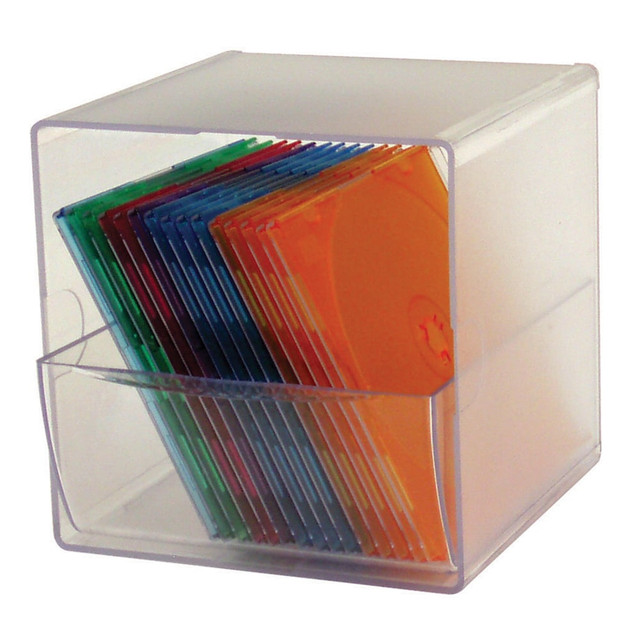 DEFLECT-O CORPORATION 350801 Deflecto Stackable Cube With 1 Drawer, 6inH x 6inW x 6inD, Clear DEFLECT-O CORPORATION 350801 Deflecto Stackable Cube With 1 Drawer, 6inH x 6inW x 6inD, Clear