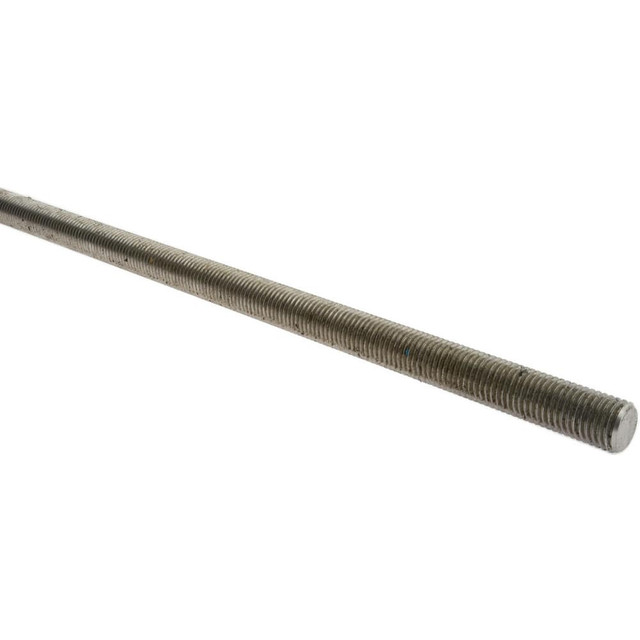 MSC 242313 Threaded Rod: 1-8, 3' Long, Stainless Steel, Grade 316