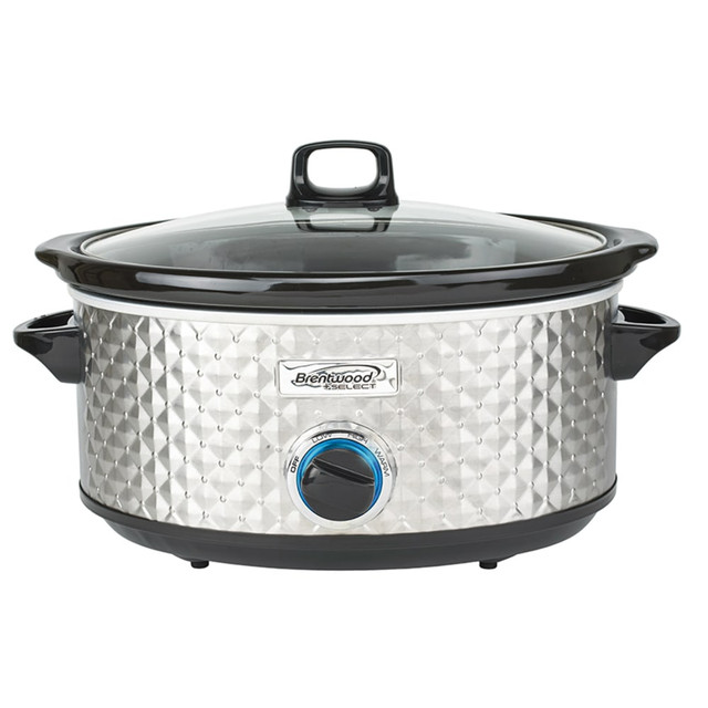 BRENTWOOD APPLIANCES, INC. 995109858M Brentwood Select 7-Quart Slow Cooker, Silver BRENTWOOD APPLIANCES, INC. 995109858M Brentwood Select 7-Quart Slow Cooker, Silver