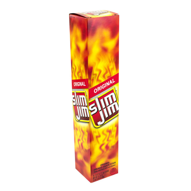 CONAGRA 209-00657 Slim Jim Original Smoked Snack Sticks, 0.97 Oz, Box Of 24 CONAGRA 209-00657 Slim Jim Original Smoked Snack Sticks, 0.97 Oz, Box Of 24