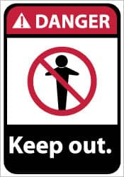AccuformNMC Sign: Rectangle, "Danger - Keep Out" DGA49AB