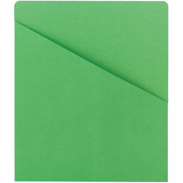 SMEAD MFG CO 75432 Smead Slash File Jackets Convenience Pack, 9 1/2in x 11 3/4in, Green, Pack Of 25