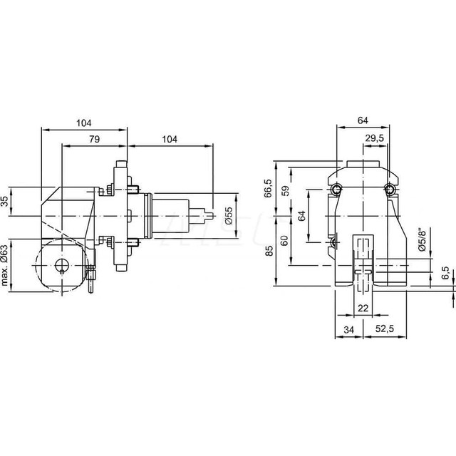 Exsys-Eppinger 7.071.160 Turret & VDI Tool Holders; Maximum Cutting Tool Size (mm): 63.00 ; Clamping System: Locknut ; Ratio: 1.97:1