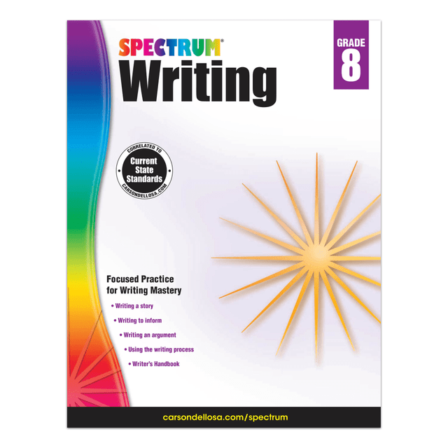 CARSON-DELLOSA PUBLISHING LLC 704577 Spectrum Writing, Grade 8