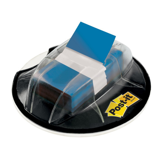 3M CO 680-HVBE Post it Flags in Desk Grip Dispenser, 1in x 1 7/10in, Blue, 200 Flags