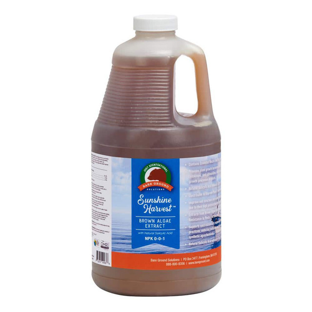 Bare Ground Solutions ANSW-64G Garden & Pump Sprayer Accessories; Description: Sunshine Harvest Brown Algae Soil Enhancer with Salicylic Acid  64oz bottle ; Form: Liquid ; For Use With: Sprayer ; Chemical Safe: Yes ; Type: Fertilizer ; Tank Material: