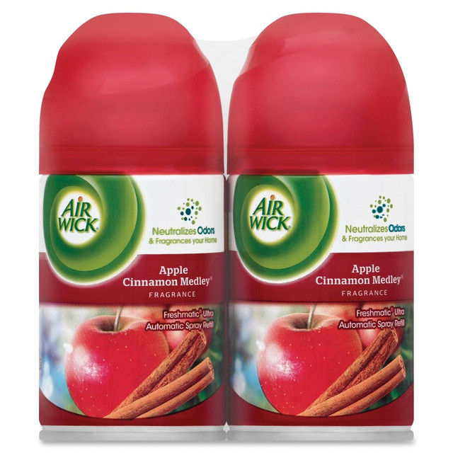RECKITT BENCKISER 82680CT Air Wick Freshmatic Air Freshener Spray Refill - Spray - 5.90 oz - Apple Cinnamon Medley - 60 Day - Odor Neutralizer, Long Lasting - 2/Pack - 3 / Carton RECKITT BENCKISER 82680CT Air Wick Freshmatic Air Freshener Spray Refill - Spray - 5.90 oz - Apple Cinnamon Medley - 60 Day - Odor Neutralizer, Long Lasting - 2/Pack - 3 / Carton