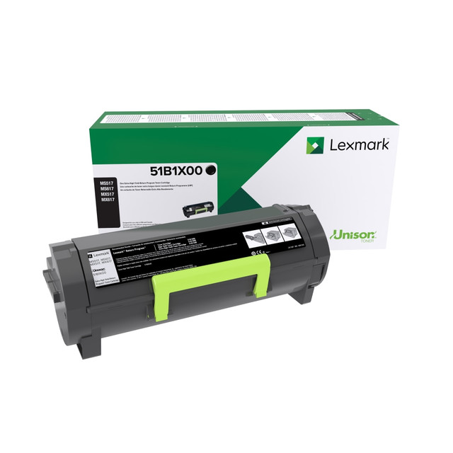 LEXMARK INTERNATIONAL, INC. 51B1X00 Lexmark 51B1X00 Black Extra-High Yield Return Program Toner Cartridge LEXMARK INTERNATIONAL, INC. 51B1X00 Lexmark 51B1X00 Black Extra-High Yield Return Program Toner Cartridge