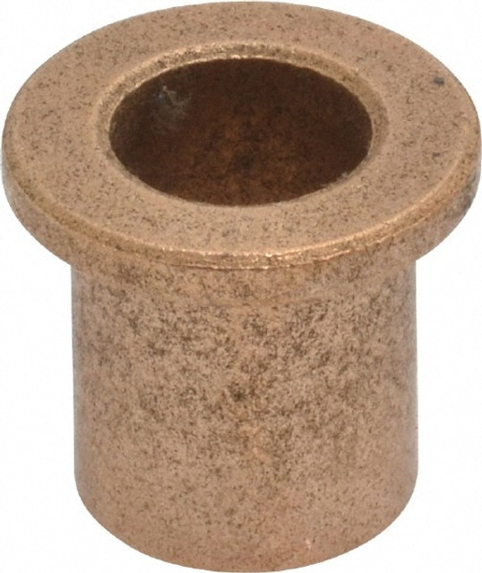 Boston Gear 35554 Flanged Sleeve Bearing: 3/8" ID, 1/2" OD, 5/8" OAL, Oil Impregnated Bronze