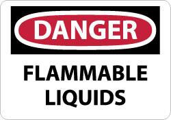 AccuformNMC Sign: Rectangle, "Danger - Flammable Liquids" D38EB