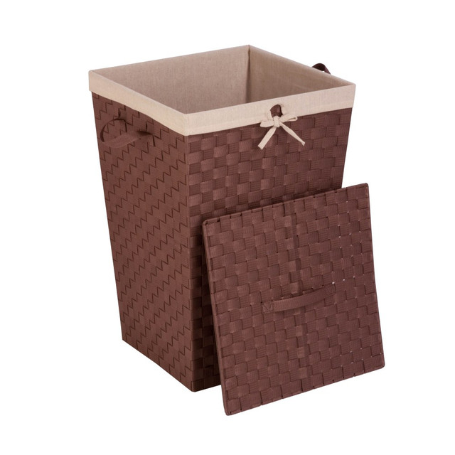 HONEY-CAN-DO INTERNATIONAL, LLC HMP-02980 Honey-Can-Do Woven Strap Hamper, 26in x 17in x 17in, Java Brown HONEY-CAN-DO INTERNATIONAL, LLC HMP-02980 Honey-Can-Do Woven Strap Hamper, 26in x 17in x 17in, Java Brown
