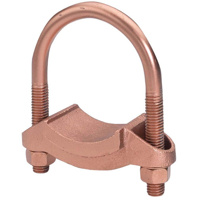 Burndy GG171 Grounding Clamps; Clamp Type: Grounding Clamp ; Compatible Rod Diameter (Inch): 1-5/8-1-7/8 ; Maximum Compatible Pipe Size (Inch): 1-1/2 ; Overall Length (Decimal Inch): 3-1/2 ; Material: Copper Alloy