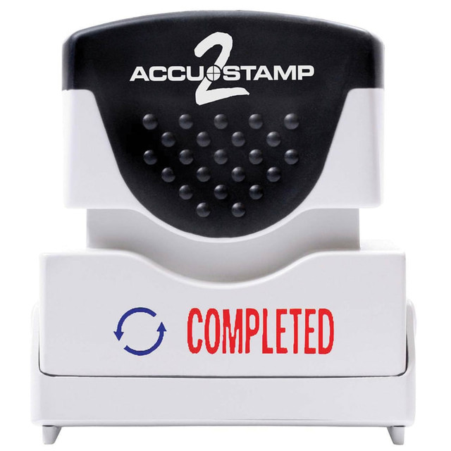 CONSOLIDATED STAMP MFG CO 35538 AccuStamp Pre-Ink Message Stamp, "Completed", Red/Blue CONSOLIDATED STAMP MFG CO 35538 AccuStamp Pre-Ink Message Stamp, "Completed", Red/Blue