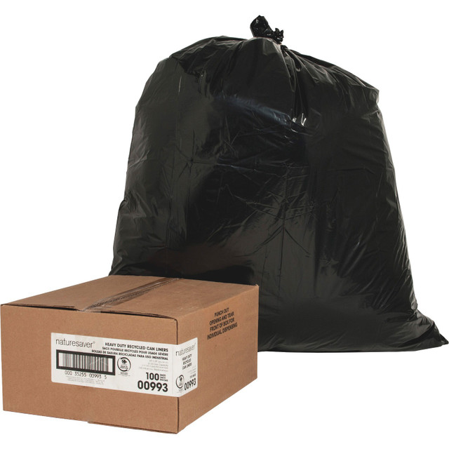 Nature Saver 00993 Nature Saver Black Low-density Recycled Can Liners Nature Saver 00993 Nature Saver Black Low-density Recycled Can Liners