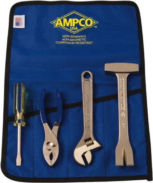 Ampco M-46 Combination Hand Tool Set: 4 Pc, Non-Sparking Set