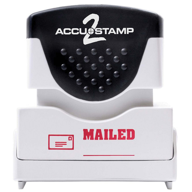 CONSOLIDATED STAMP MFG CO 35586 AccuStamp2 Pre-Inked Message Stamp, "Mailed", Red CONSOLIDATED STAMP MFG CO 35586 AccuStamp2 Pre-Inked Message Stamp, "Mailed", Red
