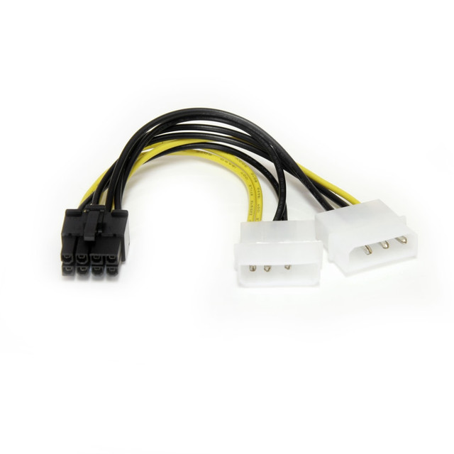 STARTECH.COM LP4PCIEX8ADP  6in LP4 to 8 Pin PCI Express Video Card Power Cable Adapter - 8 pin internal power (M) - 4 pin ATX12V (M) - 15.2 cm