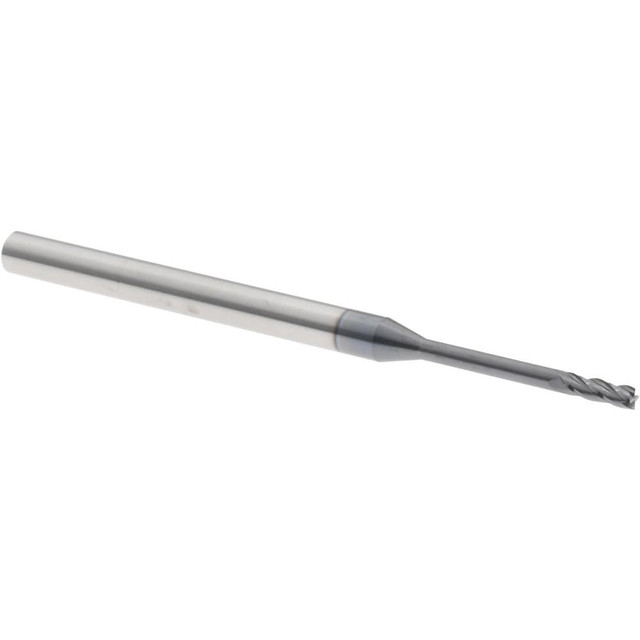 Harvey Tool 846162-C3 Square End Mill: 1/16'' Dia, 0.186'' LOC, 1/8'' Shank Dia, 2'' OAL, 4 Flutes, Solid Carbide