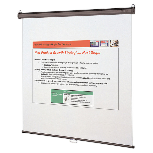 ACCO BRANDS USA, LLC 670S Quartet Wall Or Ceiling Projection Screen, 70in x 70in ACCO BRANDS USA, LLC 670S Quartet Wall Or Ceiling Projection Screen, 70in x 70in