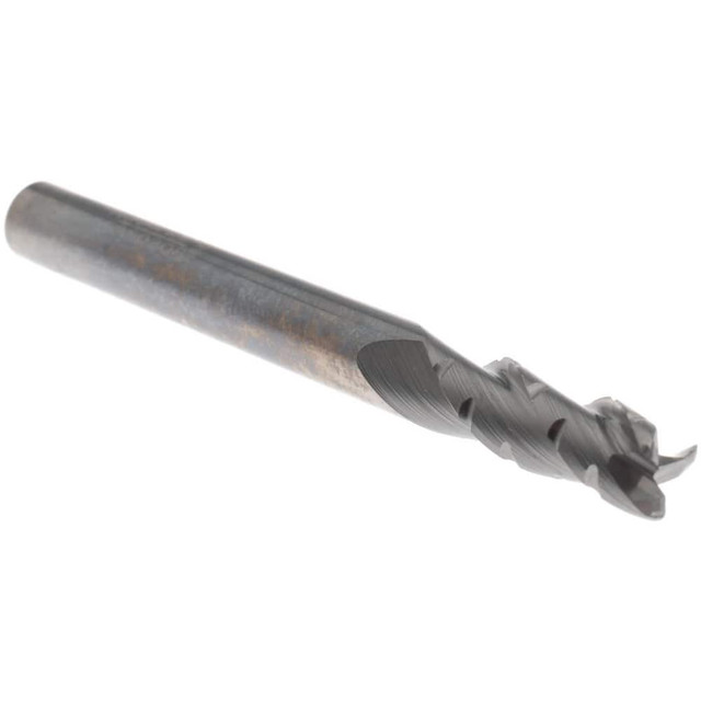 Accupro 6504234 Roughing & Finishing End Mill: 1/4" Dia, 3 Flutes, 0.03" Corner Radius, Solid Carbide