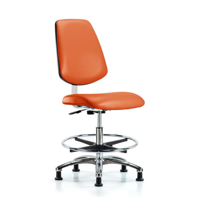 Blue Ridge Ergonomics MSC40382 Task Chair: Vinyl, Orange Kist