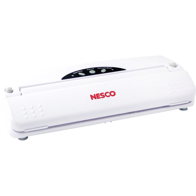 METAL WARE CORP. VS-01 Nesco 110W Vacuum Sealer, 4-3/4inH x 8-1/2inW x 18inD, White METAL WARE CORP. VS-01 Nesco 110W Vacuum Sealer, 4-3/4inH x 8-1/2inW x 18inD, White