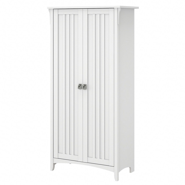 BUSH INDUSTRIES INC. SAS332G2W-03 Bush Furniture Salinas Tall Storage Cabinet with Doors, Shiplap Gray/Pure White, Standard Delivery BUSH INDUSTRIES INC. SAS332G2W-03 Bush Furniture Salinas Tall Storage Cabinet with Doors, Shiplap Gray/Pure White, Standard Delivery