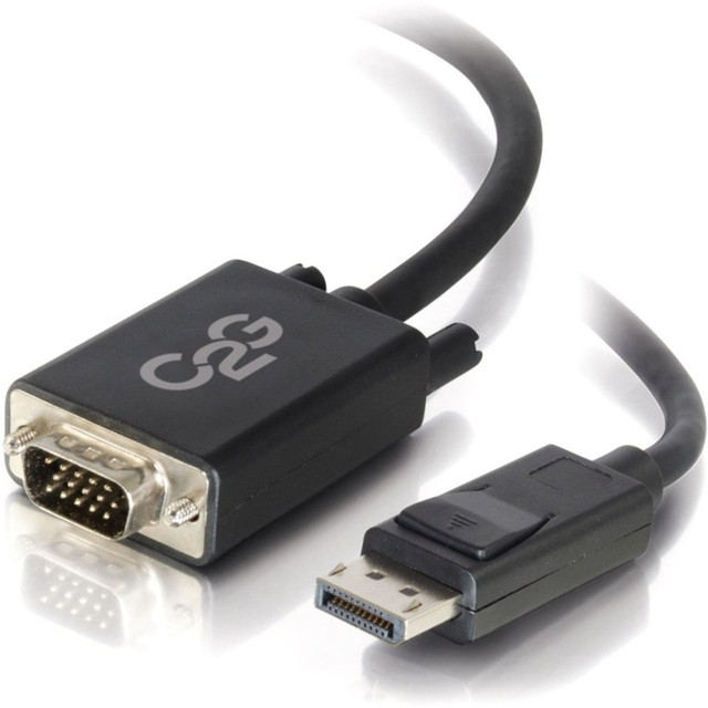LASTAR INC. 54332 C2G 6ft DisplayPort to VGA Adapter Cable - M/M - DisplayPort/VGA for Notebook, Monitor, Video Device - 6 ft - 1 x DisplayPort Male Digital Audio/Video - 1 x HD-15 Male VGA - Black LASTAR INC. 54332 C2G 6ft DisplayPort to VGA Adapter Cable - M/M - DisplayPort/VGA for Notebook, Monitor, Video Device - 6 ft - 1 x DisplayPort Male Digital Audio/Video - 1 x HD-15 Male VGA - Black