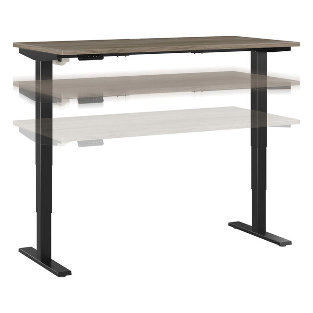 BUSH INDUSTRIES INC. Bush Business Furniture M4S6030MHBK  Move 40 Series Electric 60inW x 30inD Electric Height-Adjustable Standing Desk, Modern Hickory/Black, Standard Delivery