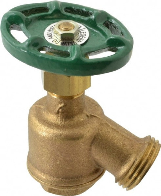 Legend Valve 107-243 1/2" Pipe, 125 psi WOG Rating, Brass Bent Nose Garden Valve