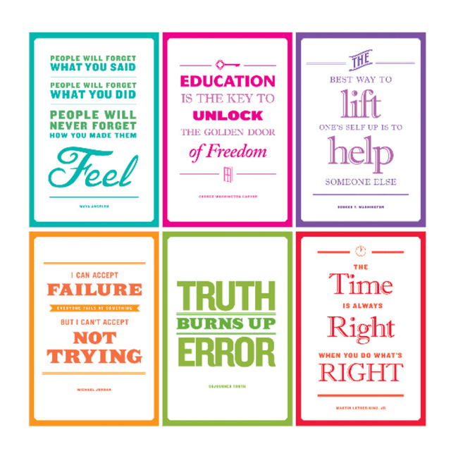 SCHOLASTIC INC 810862 Scholastic Teachers Friend Inspirational African-American Quotes Bulletin Board Set, Grade 3 - 6