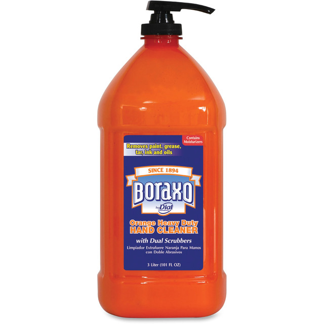 THE DIAL CORPORATION Dial 06058  Boraxo Orange Heavy Duty Hand Cleaner - 101.4 fl oz (3 L) - Pump Bottle Dispenser - Grease Remover, Grime Remover, Ink Remover, Tar Remover - Hand, Skin - Orange - Heavy Duty - 1 Each