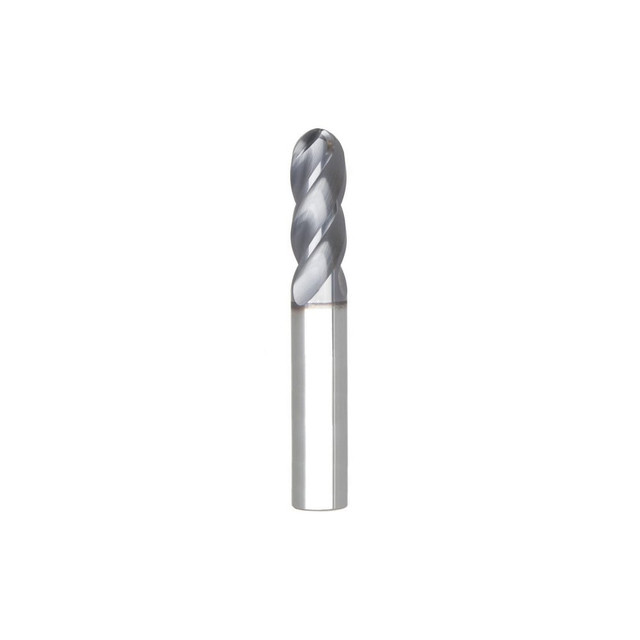 Niagara Cutter 03083816 Ball End Mill: 1/2" Dia, 1" LOC, 4 Flute(s), Solid Carbide