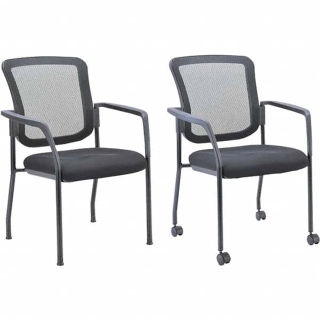 ALERA ALEEL4314 Mesh Guest Stacking Chair, Black