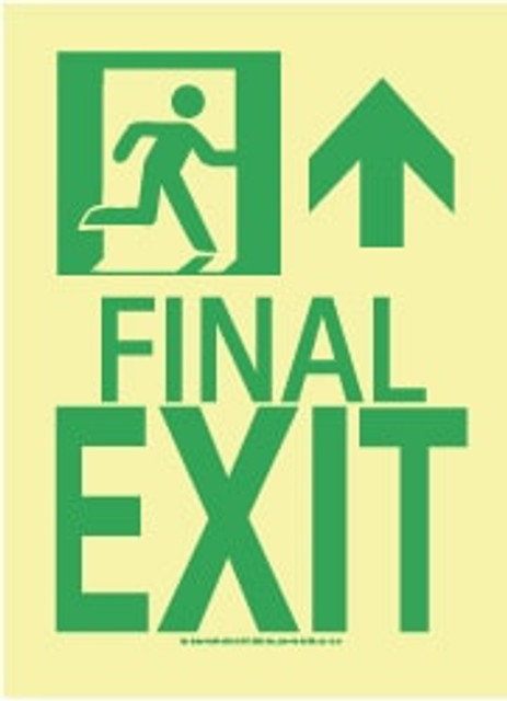 AccuformNMC 50R-3SN-R Exit Sign: "Final Exit"