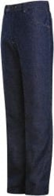 Bulwark PEJ2DD 42 32 Work Pants: Flame-Resistant & Flame Retardant, Universal, Cotton, Blue, 42" Waist, 32" Inseam Length