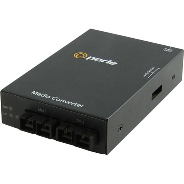 PERLE SYSTEMS 05060094 Perle S-100MM-S2SC80 Media Converter - 2 x SC Ports - 100Base-ZX, 100Base-FX - 49.71 Mile - Rack-mountable, Rail-mountable, Wall Mountable