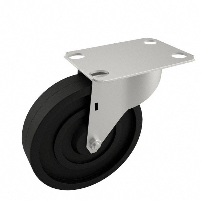 E.R. Wagner 2F9805027002100 Swivel Top Plate Caster: Polyolefin, 5" Wheel Dia, 1-1/4" Wheel Width, 280 lb Capacity, 5-5/8" OAH