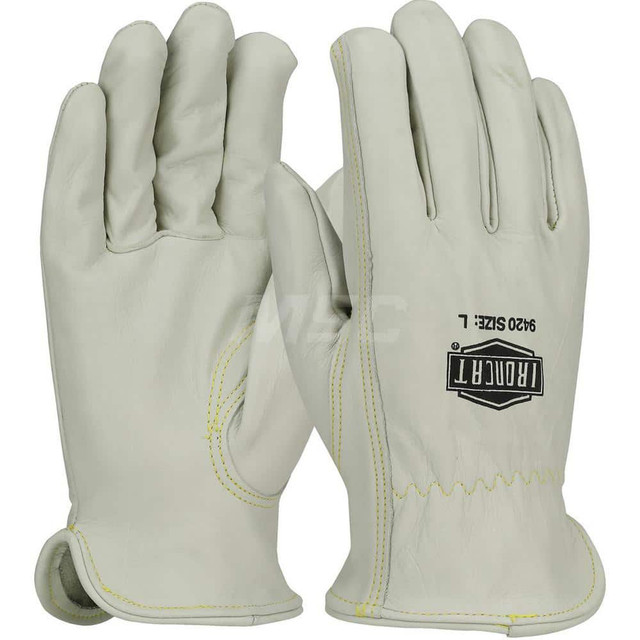 PIP 9420/L Welding Gloves: Size Large, Uncoated, Cowhide Leather, MIG Welding & TIG Welding Application