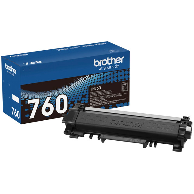 BROTHER INTL CORP TN760 Brother Genuine TN760 Black High Yield Toner Cartridge