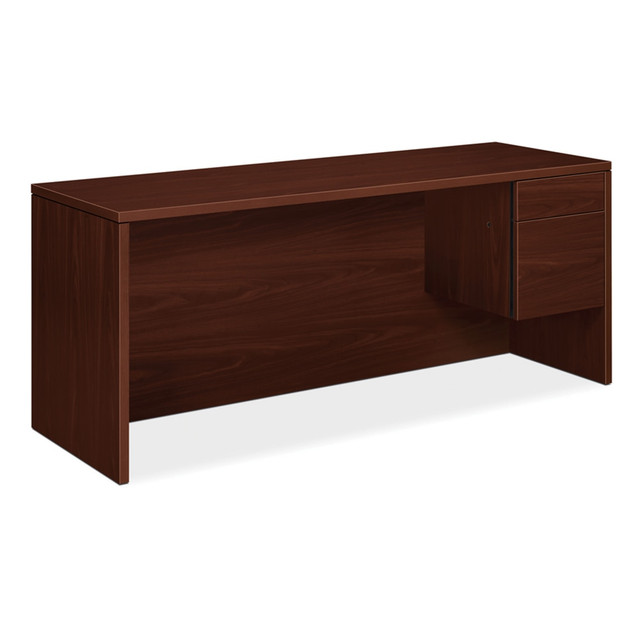 HNI CORPORATION 10545RNN HON 10500 72inW Single-Pedestal Computer Desk Credenza With Pedestal On Right, Mahogany HNI CORPORATION 10545RNN HON 10500 72inW Single-Pedestal Computer Desk Credenza With Pedestal On Right, Mahogany