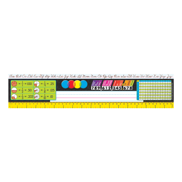 BAUMGARTENS Trend T-69403BN  Desk Toppers Reference Name Plates, Zaner-Bloser, 3 3/4in x 18in, Grades 3-5, 36 Plates Per Pack, Set Of 3 Packs