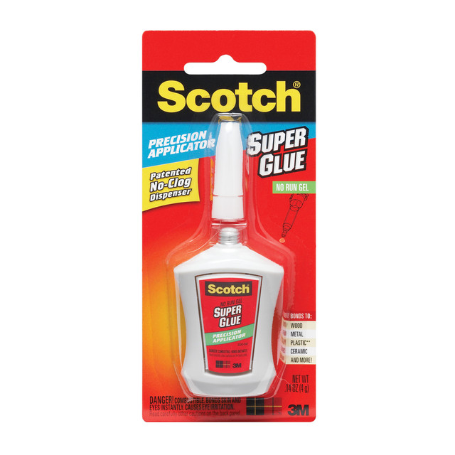 3M CO Scotch AD125  Super Glue Gel, Precision Applicator, 0.14 Oz.