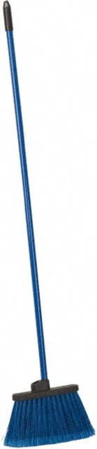 PRO-SOURCE 45460854 12" Wide, Blue Polypropylene Bristles, 46-1/2" Vinyl-Coated Metal Handle, Angled Broom