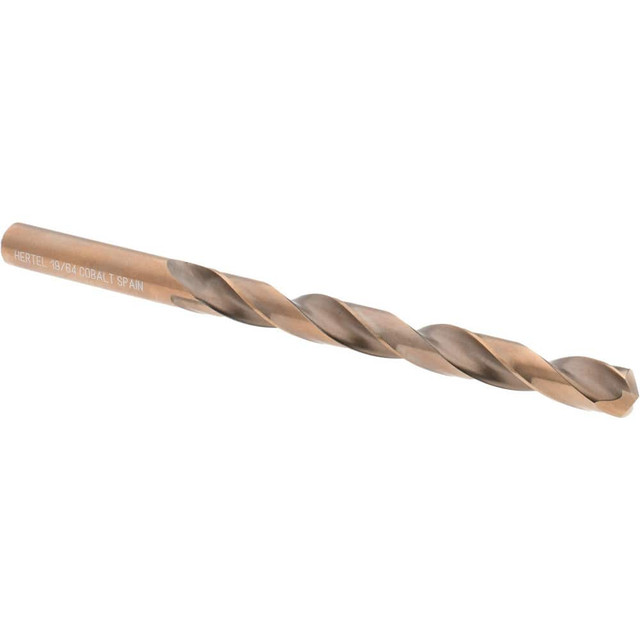 Hertel 42003 Jobber Length Drill Bit: 19/64" Dia, 135 °, Cobalt